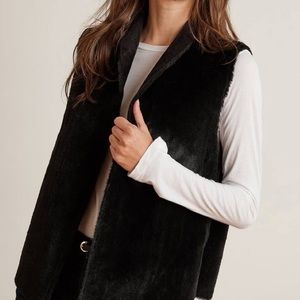 Velvet brand reversible suede and faux fur vest